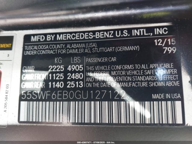 2016 MERCEDES-BENZ C 450 AMG 55SWF6EB0GU127122 Photo 8