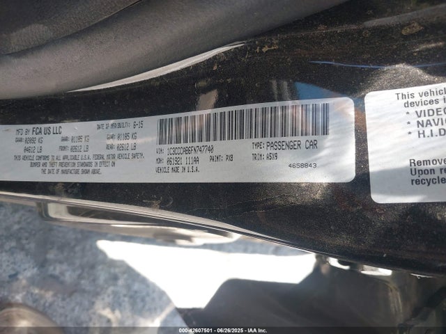 1C3CCCAB6FN747740 Chrysler 200