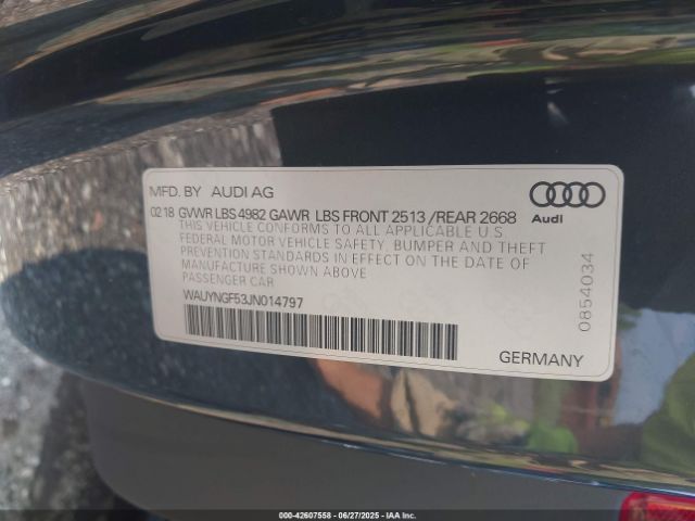 2018 AUDI A5 WAUYNGF53JN014797 Photo 8