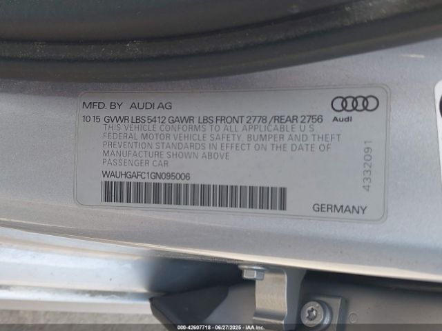 2016 AUDI A6 WAUHGAFC1GN095006 Photo 8