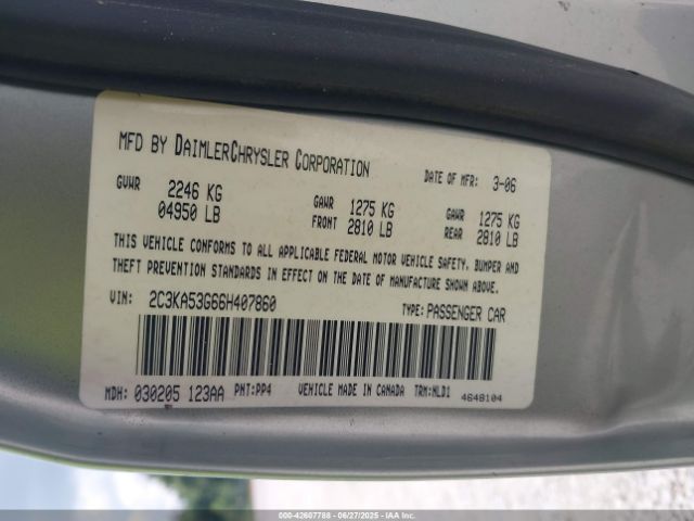 2006 CHRYSLER 300 2C3KA53G66H407860 Photo 8