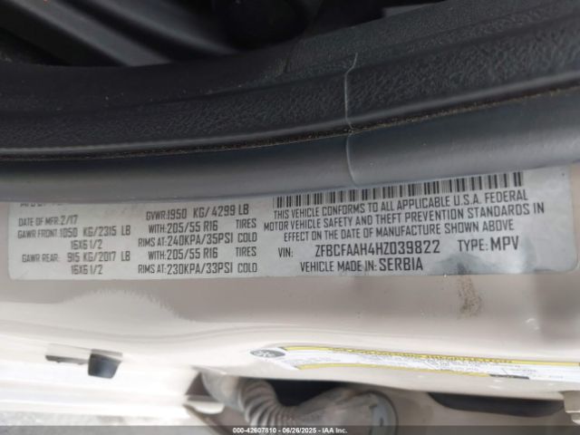 ZFBCFAAH4HZ039822 Fiat 2017