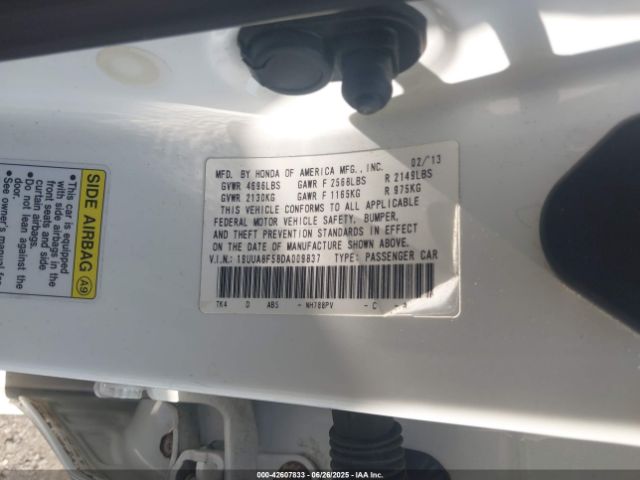2013 ACURA TL 19UUA8F58DA009837 Photo 8