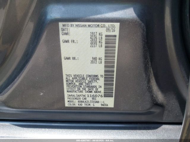 2017 NISSAN ALTIMA 1N4AL3AP7HC116076 Photo 8