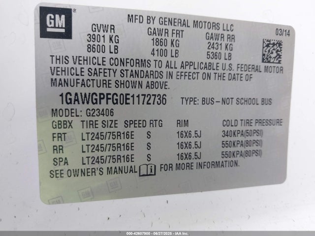 Chevrolet l96 2014 1GAWGPFG0E1172736 Image 9