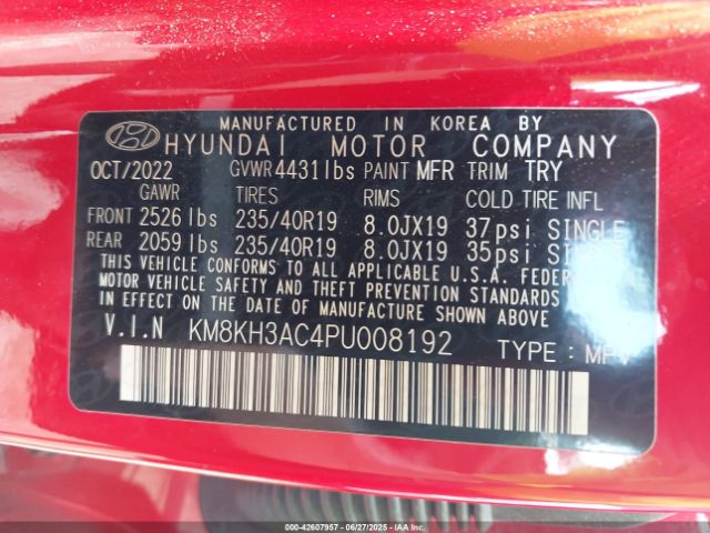 2023 HYUNDAI KONA N KM8KH3AC4PU008192 Photo 8