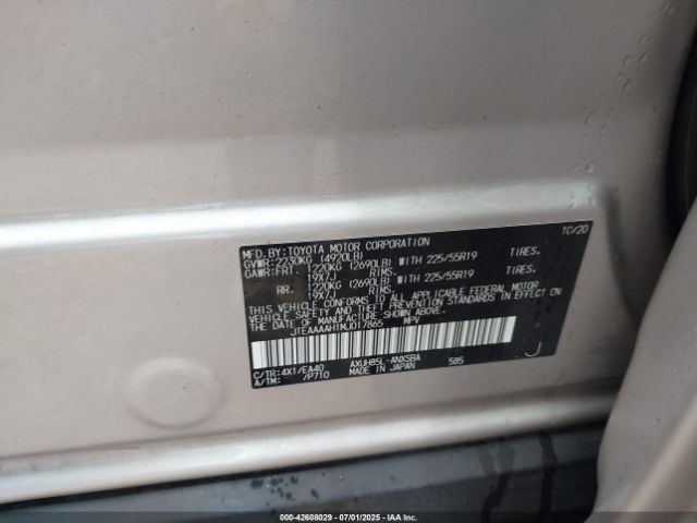2021 TOYOTA VENZA JTEAAAAH1MJ017865 Photo 8