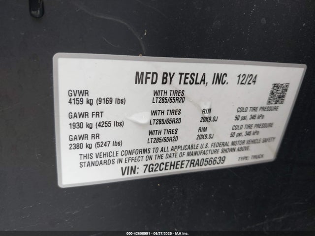 2024 TESLA CYBERTRUCK 7G2CEHEE7RA056639 Photo 8