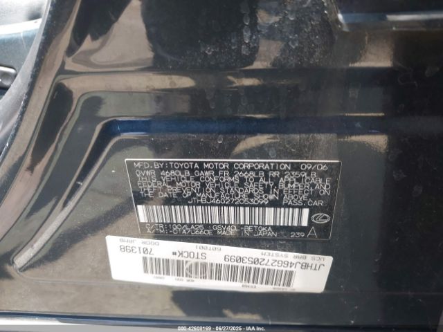 2007 LEXUS ES 350 JTHBJ46G272053099 Photo 8
