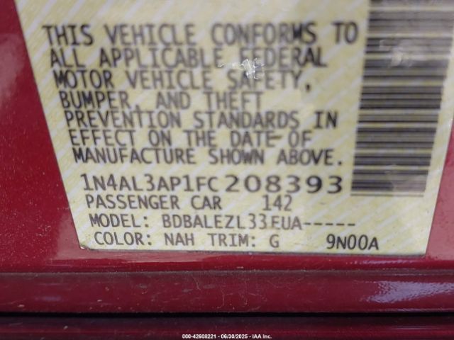 2015 NISSAN ALTIMA 1N4AL3AP1FC208393 Photo 8