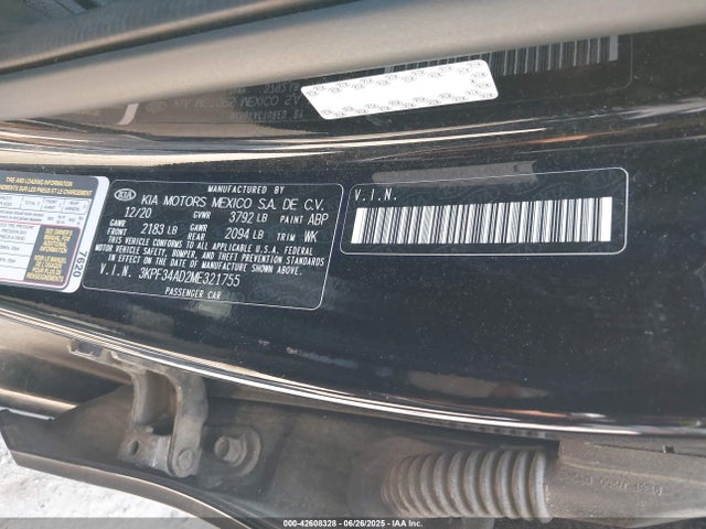KIA mpi nu 2021 3KPF34AD2ME321755 Image 9