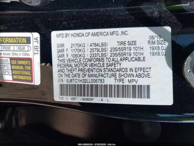 2020 ACURA RDX 5J8TC1H32LL006783 Photo 8