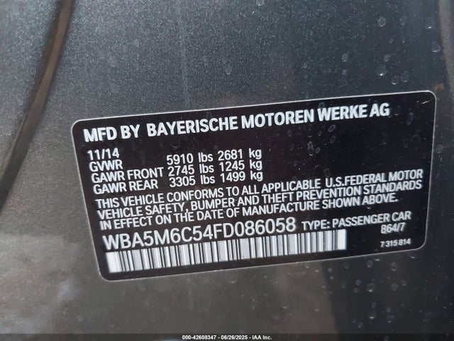 BMW 2015 2015 WBA5M6C54FD086058 Image 9