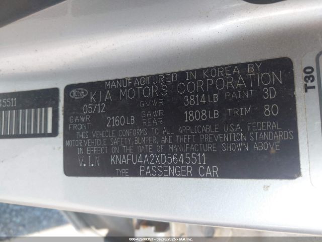 2013 KIA FORTE KNAFU4A2XD5645511 Photo 8