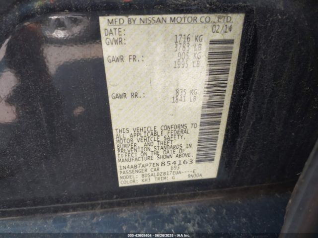 2014 NISSAN SENTRA 1N4AB7AP7EN854163 Photo 8