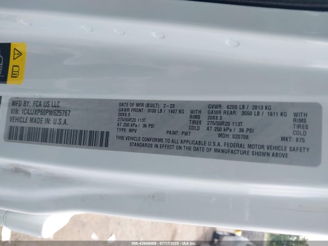1C4JJXP60PW625767 Jeep Wrangler