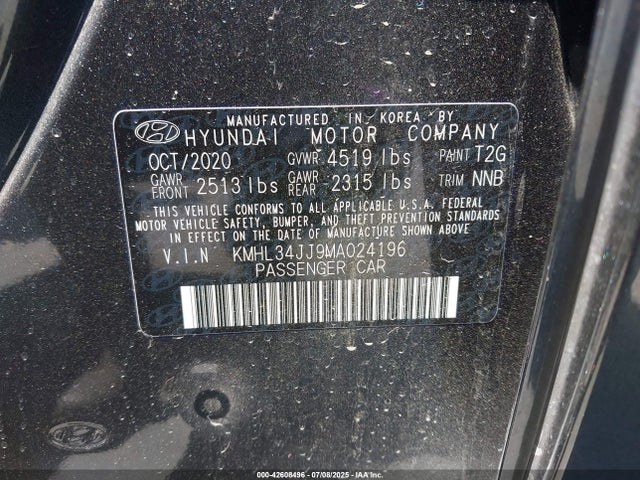 KMHL34JJ9MA024196 Hyundai gdi nu pe + hev