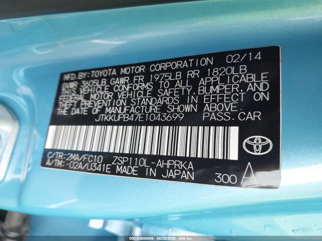 JTKKUPB47E1043699 Scion 2zr-fe