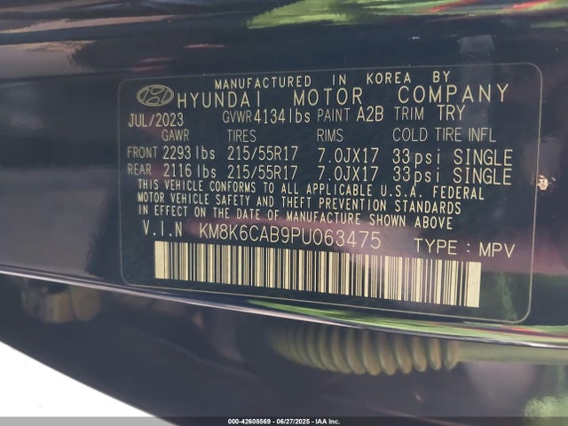 Hyundai mpi nu pe 2023 KM8K6CAB9PU063475 Image 9