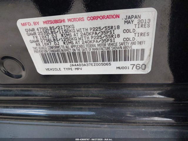 2014 MITSUBISHI OUTLANDER JA4AD3A37EZ005065 Photo 8