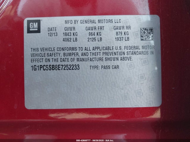 1G1PC5SB8E7252233 Chevrolet LUV