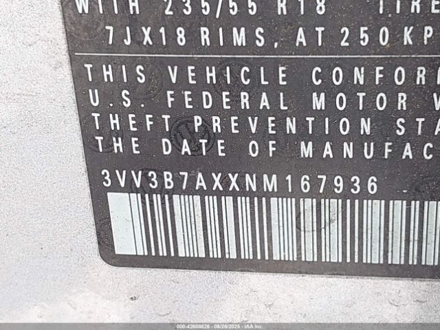 2022 VOLKSWAGEN TIGUAN 3VV3B7AXXNM167936 Photo 8