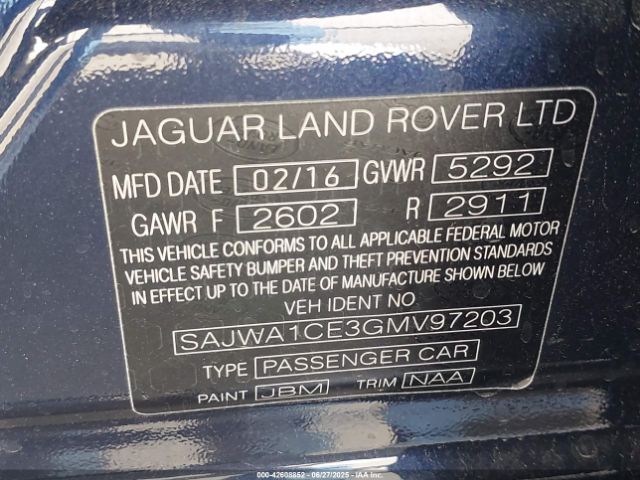 2016 JAGUAR XJ SAJWA1CE3GMV97203 Photo 8