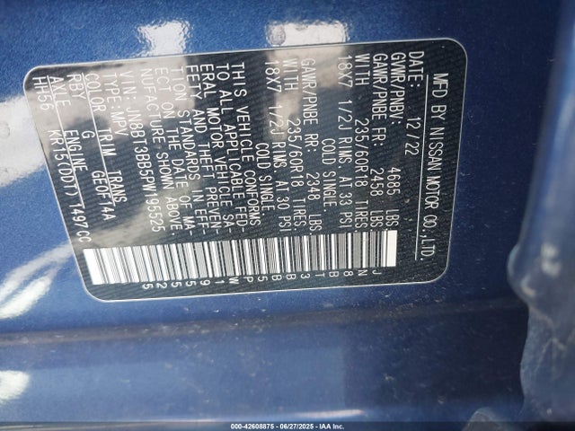 Nissan 2023 2023 JN8BT3BB5PW195525 Image 9
