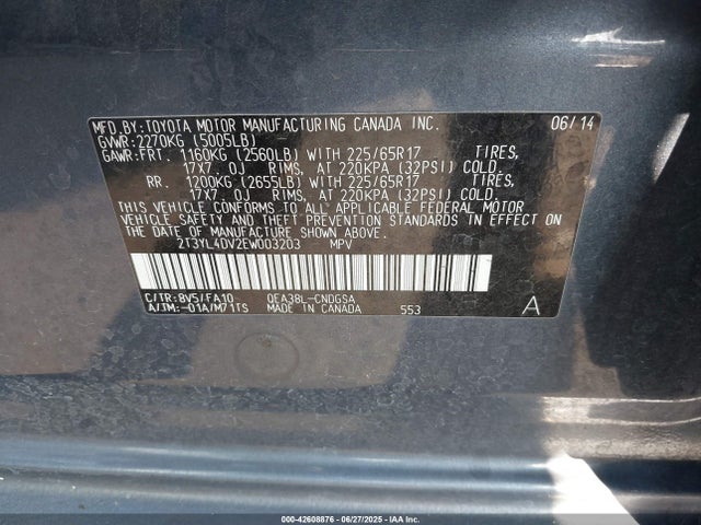 2T3YL4DV2EW003203 Toyota RAV4 EV
