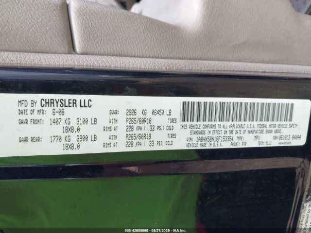 2008 CHRYSLER ASPEN 1A8HX58N18F153354 Photo 8