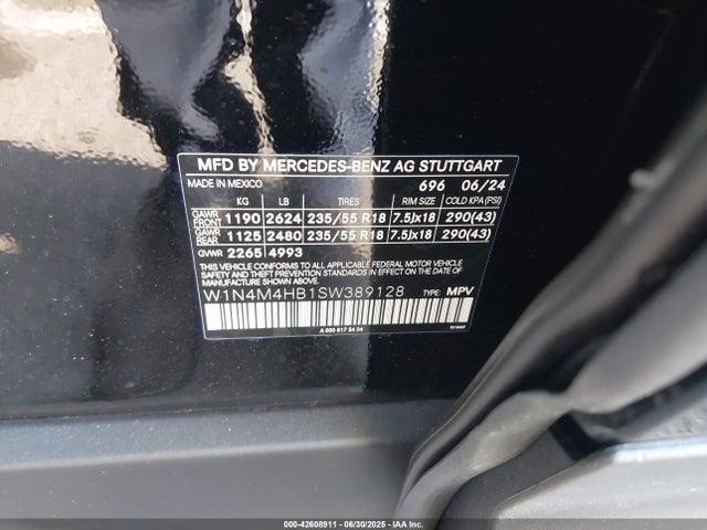 W1N4M4HB1SW389128 Mercedes-Benz m260