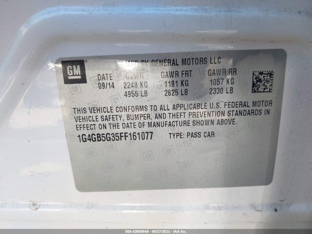 1G4GB5G35FF161077 Buick lfx