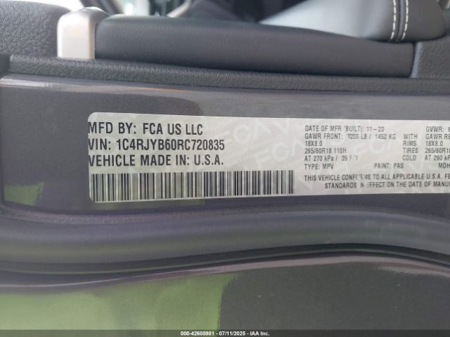 2024 JEEP GRAND CHEROKEE 4XE 1C4RJYB60RC720835 Photo 8