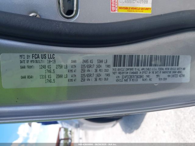 2019 DODGE JOURNEY 3C4PDCBB7KT863841 Photo 8
