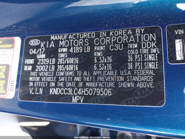KNDCC3LC4H5079506 KIA gdi