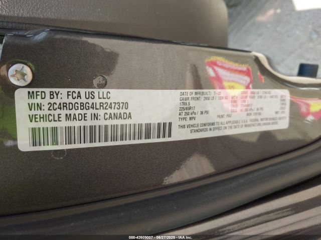 2020 DODGE GRAND CARAVAN 2C4RDGBG4LR247370 Photo 8