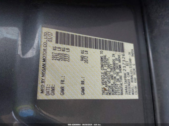 1N4AL3AP8HC217126 Nissan Altima