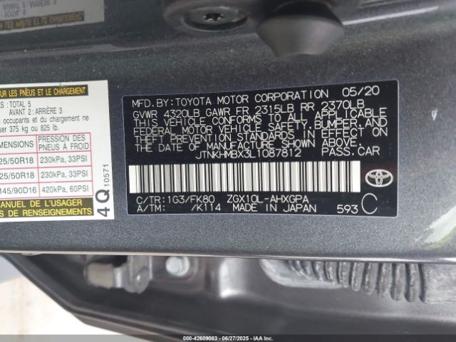 2020 TOYOTA C-HR JTNKHMBX3L1087812 Photo 8