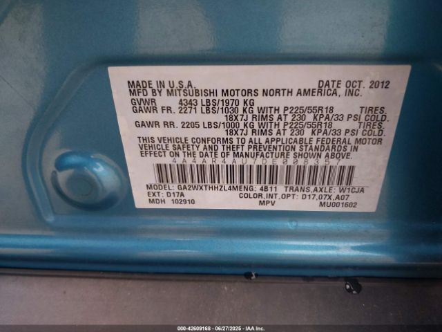 2013 MITSUBISHI OUTLANDER SPORT 4A4AR4AU7DE008357 Photo 8