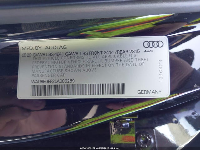 2020 AUDI A3 WAUBEGFF2LA086289 Photo 8
