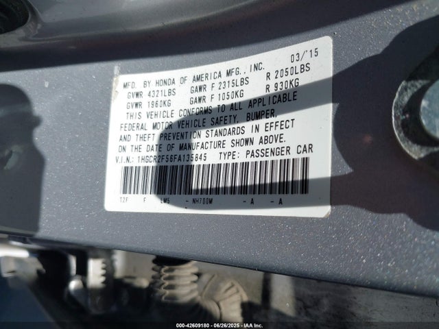 1HGCR2F56FA135845 Honda k24w1