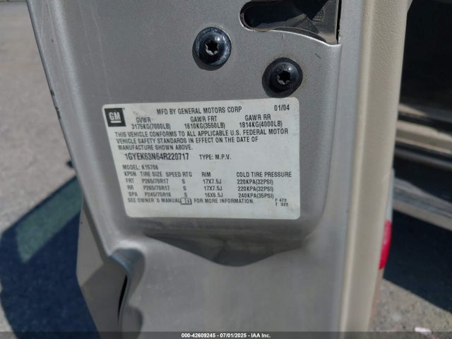 2004 CADILLAC ESCALADE 1GYEK63N64R220717 Photo 8