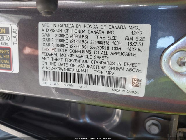 2HKRW1H87JH501641 Honda l15be