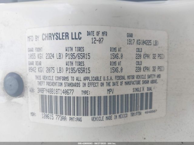 2008 CHRYSLER PT CRUISER 3A8FY48B18T140677 Photo 8