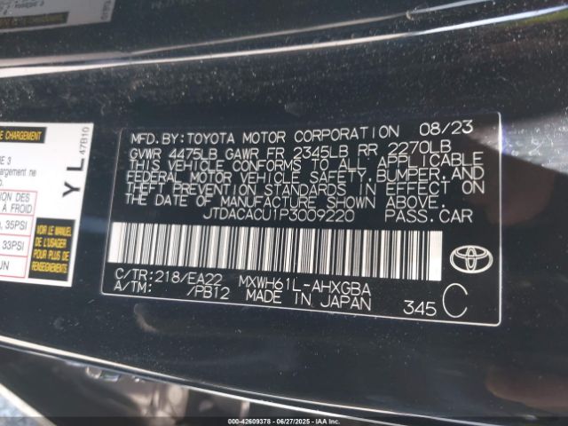 2023 TOYOTA PRIUS PRIME JTDACACU1P3009220 Photo 8