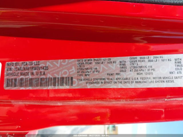 1C4RJXR61RW241435 Jeep 2024