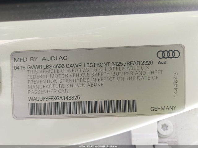 2016 AUDI A3 E-TRON WAUUPBFFXGA148825 Photo 8