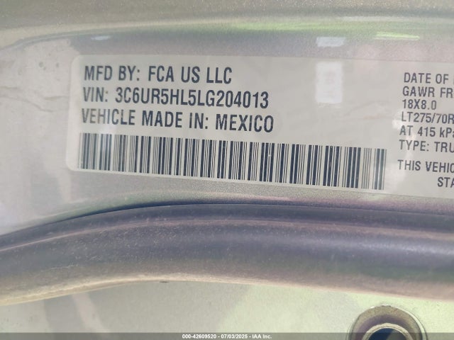 3C6UR5HL5LG204013 RAM 2500