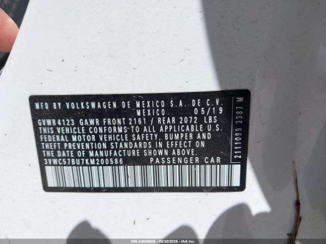 2019 VOLKSWAGEN JETTA 3VWC57BU7KM200586 Photo 8