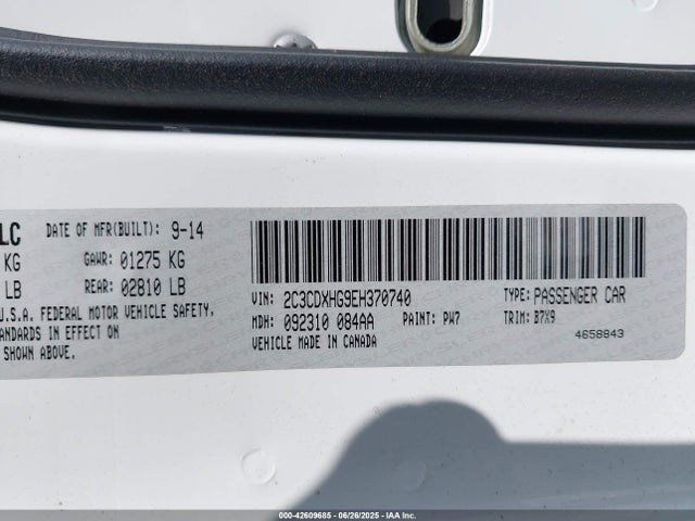 2C3CDXHG9EH370740 Dodge 2014